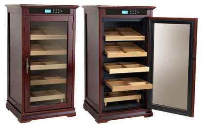 Prestige Import Group 1250 Ct. Electric Climate/Humidity Controlled Cabinet (Dark Cherry)