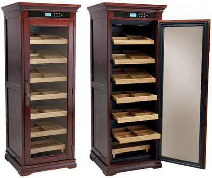 Prestige Import Group 2000 Ct. Electric Climate/Humidity Controlled Cabinet (Dark Cherry)