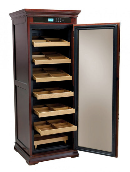 Prestige Import Group 2000 Ct. Electric Climate/Humidity Controlled Cabinet (Dark Cherry)