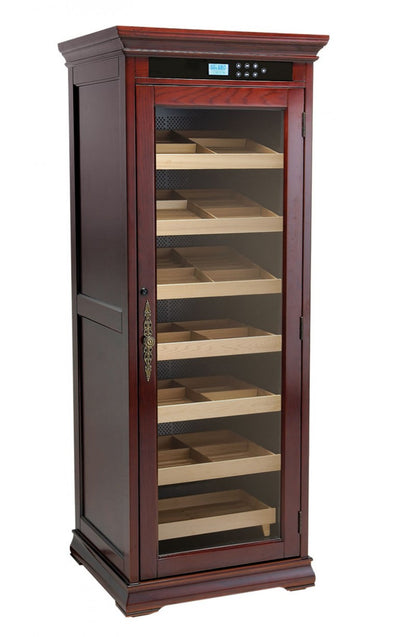 Prestige Import Group 6 Storage Shelf Electric Climate/Humidity Controlled Cabinet (Dark Cherry)