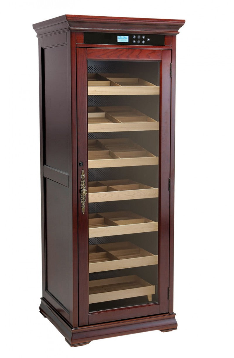 Prestige Import Group 2000 Ct. Electric Climate/Humidity Controlled Cabinet (Dark Cherry)