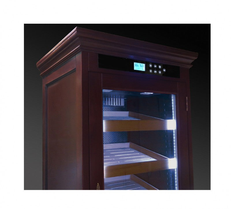 Prestige Import Group 1250 Ct. Electric Climate/Humidity Controlled Cabinet (Dark Cherry)