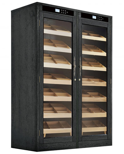 Prestige Import Group 4000 Ct. Electric Climate/Humidity Controlled Cabinet (Dual Zone) (Black Oak)