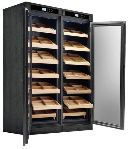 Prestige Import Group 4000 Ct. Electric Climate/Humidity Controlled Cabinet (Dual Zone) (Black Oak)