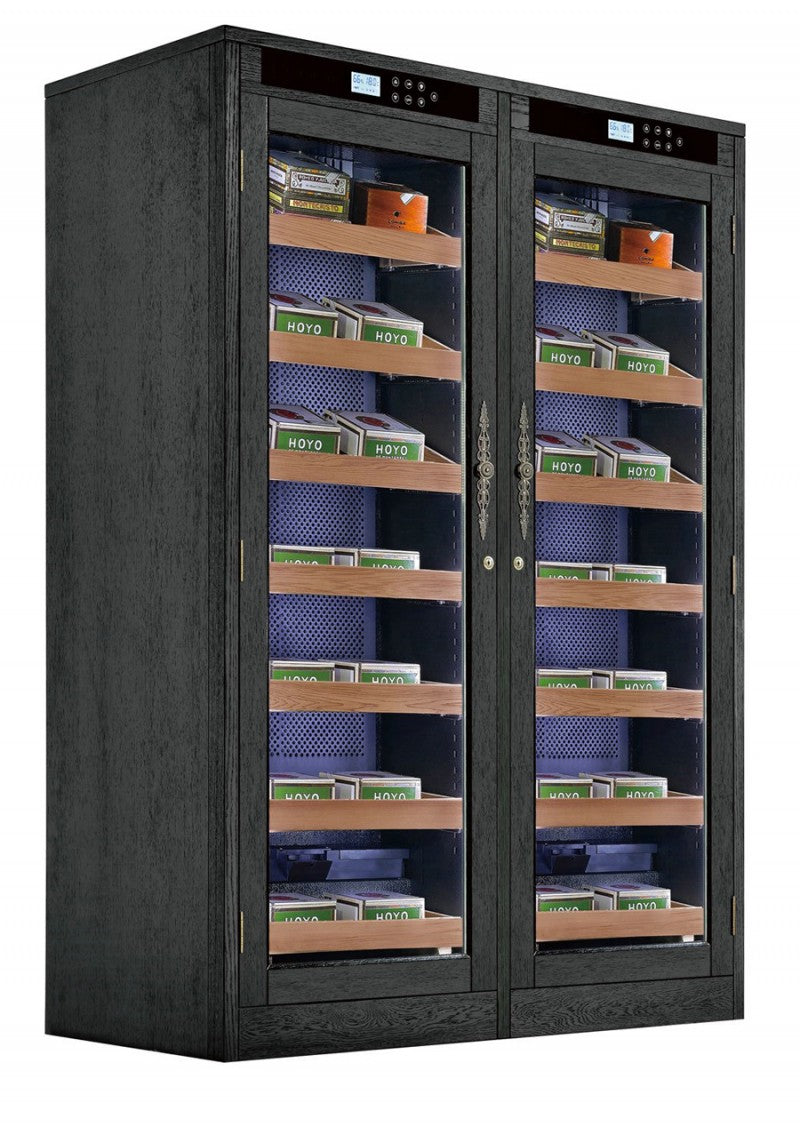 Prestige Import Group 4000 Ct. Electric Climate/Humidity Controlled Cabinet (Dual Zone) (Black Oak)