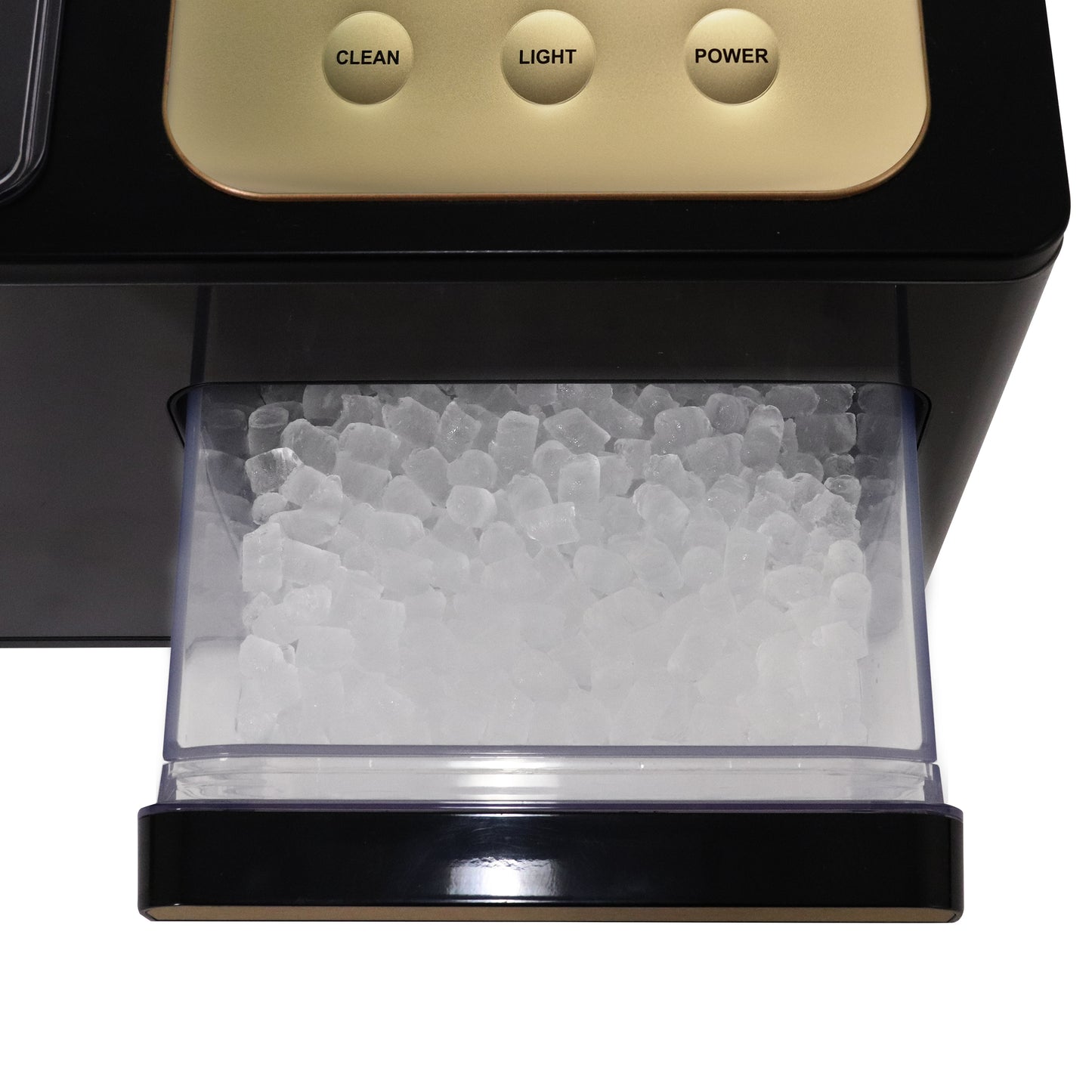 Whynter IBX-388BG SonicSnö Countertop Nugget Ice Maker 40lbs/24hrs with Removable Ice Drawer, Chewable Pebble/Sonic Type Ice in Black and Gold Stainless Steel Finish