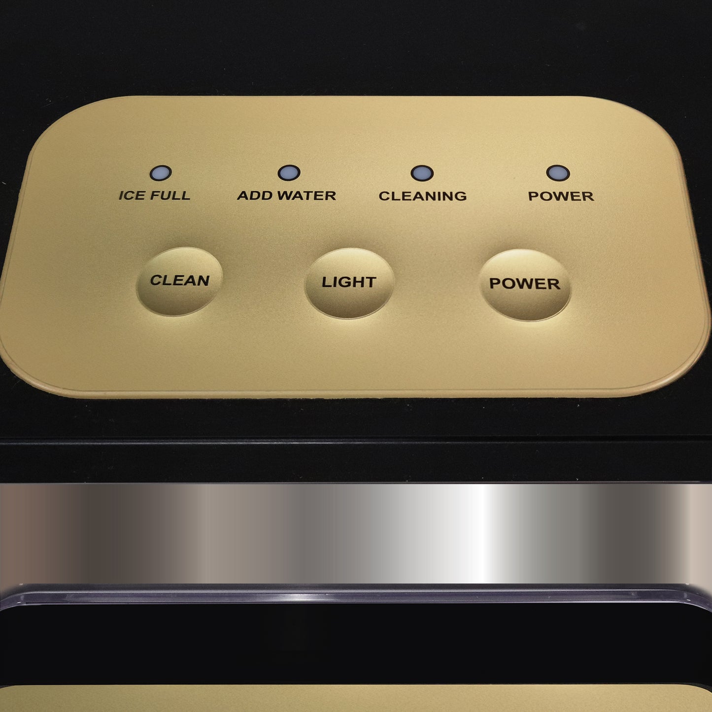 Whynter IBX-388BG SonicSnö Countertop Nugget Ice Maker 40lbs/24hrs with Removable Ice Drawer, Chewable Pebble/Sonic Type Ice in Black and Gold Stainless Steel Finish