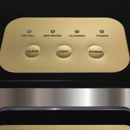 Whynter IBX-388BG SonicSnö Countertop Nugget Ice Maker 40lbs/24hrs with Removable Ice Drawer, Chewable Pebble/Sonic Type Ice in Black and Gold Stainless Steel Finish
