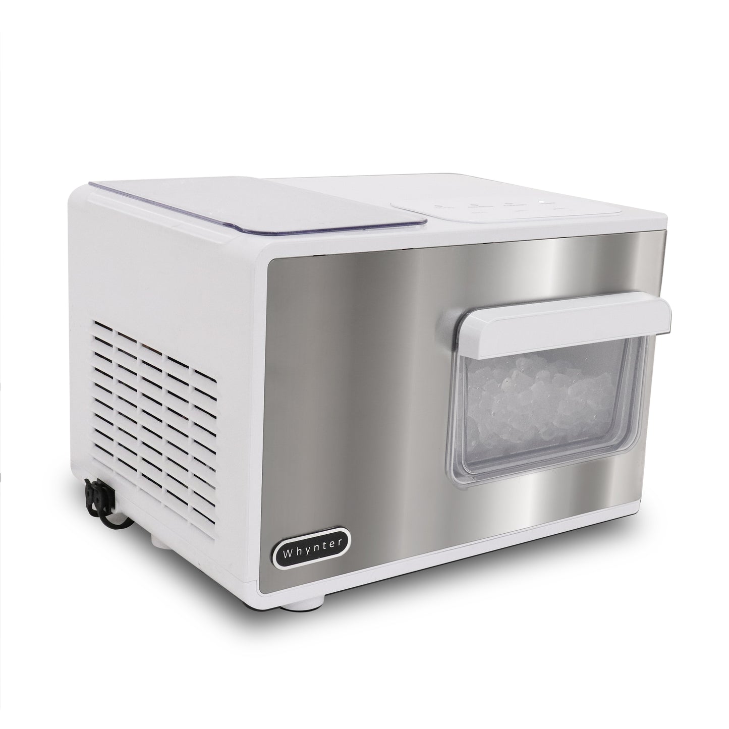 Whynter IBX-388WS SonicSnö Countertop Nugget Ice Maker 40lbs/24hrs with Removable Ice Drawer, Chewable Pebble/Sonic Type Ice in Silver and White Stainless Steel Finish