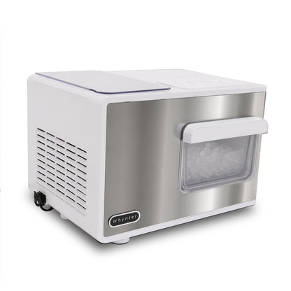 Whynter IBX-388WS SonicSnö Countertop Nugget Ice Maker 40lbs/24hrs with Removable Ice Drawer, Chewable Pebble/Sonic Type Ice in Silver and White Stainless Steel Finish