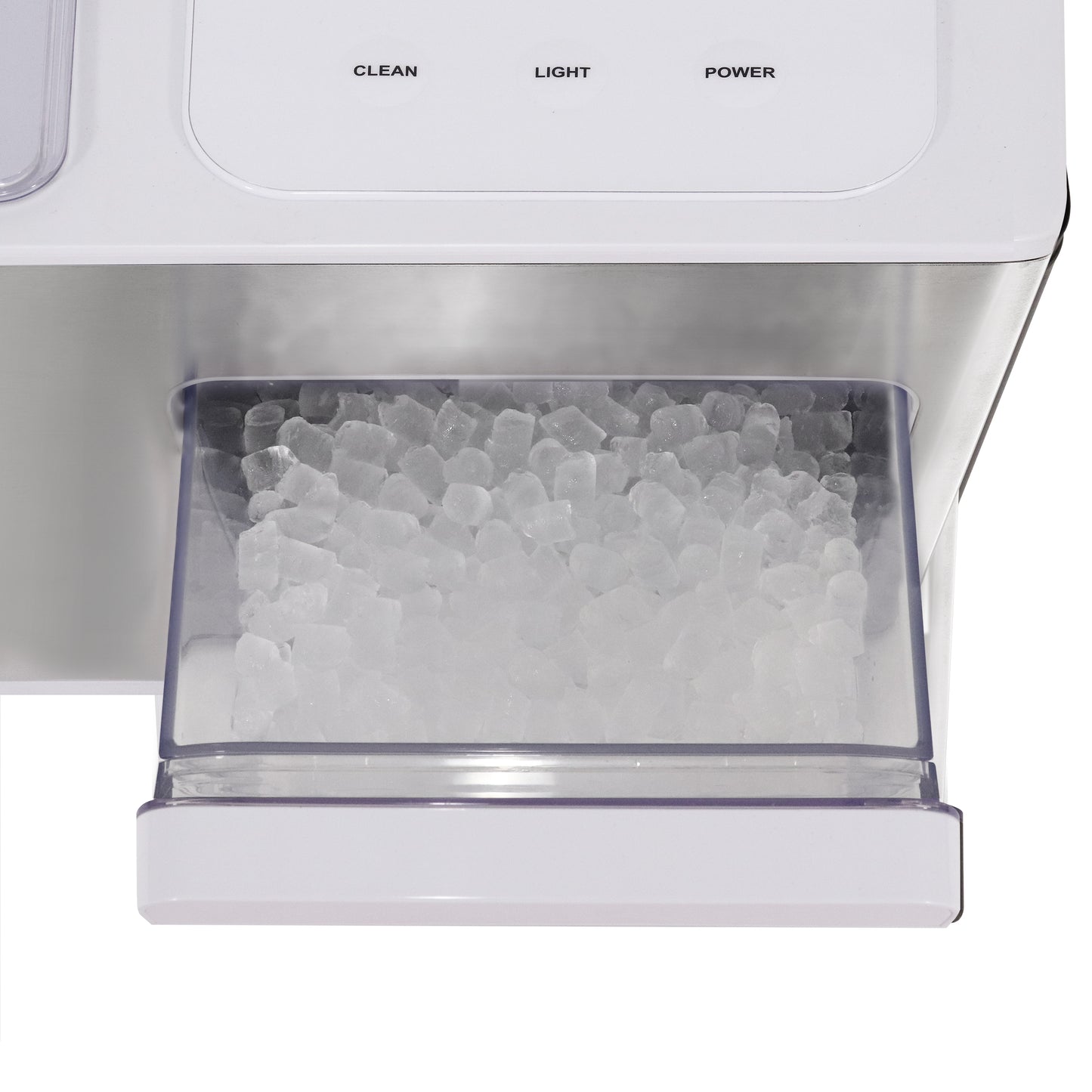 Whynter IBX-388WS SonicSnö Countertop Nugget Ice Maker 40lbs/24hrs with Removable Ice Drawer, Chewable Pebble/Sonic Type Ice in Silver and White Stainless Steel Finish