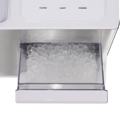 Whynter IBX-388WS SonicSnö Countertop Nugget Ice Maker 40lbs/24hrs with Removable Ice Drawer, Chewable Pebble/Sonic Type Ice in Silver and White Stainless Steel Finish