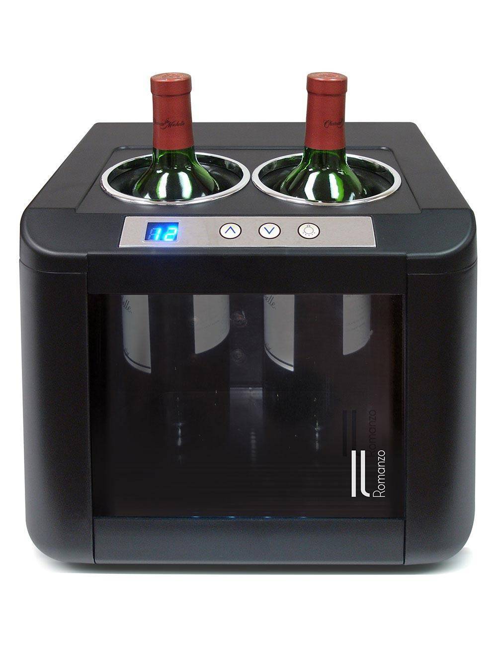 Vinotemp Il Romanzo 2 Bottle Open Wine Cooler, Black