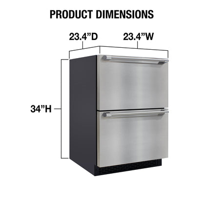 Vinotemp 24" Outdoor/Indoor Freezer and Refrigerator Drawer, Stainless