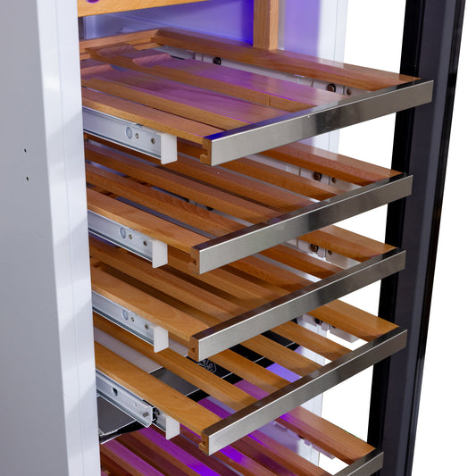 Kucht - 18-in Built-in Panel Ready Three Zones Wine Cooler - Stainless Steel