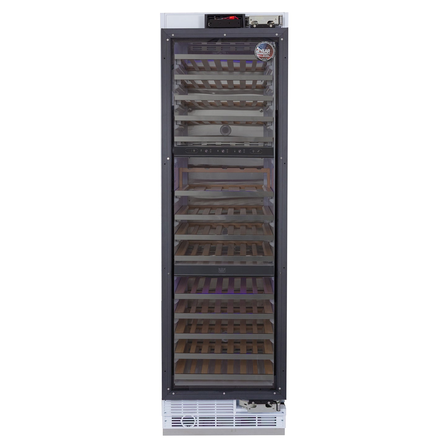 Kucht - 24-in Built-in Panel Ready Three Zones Wine Cooler - Stainless Steel