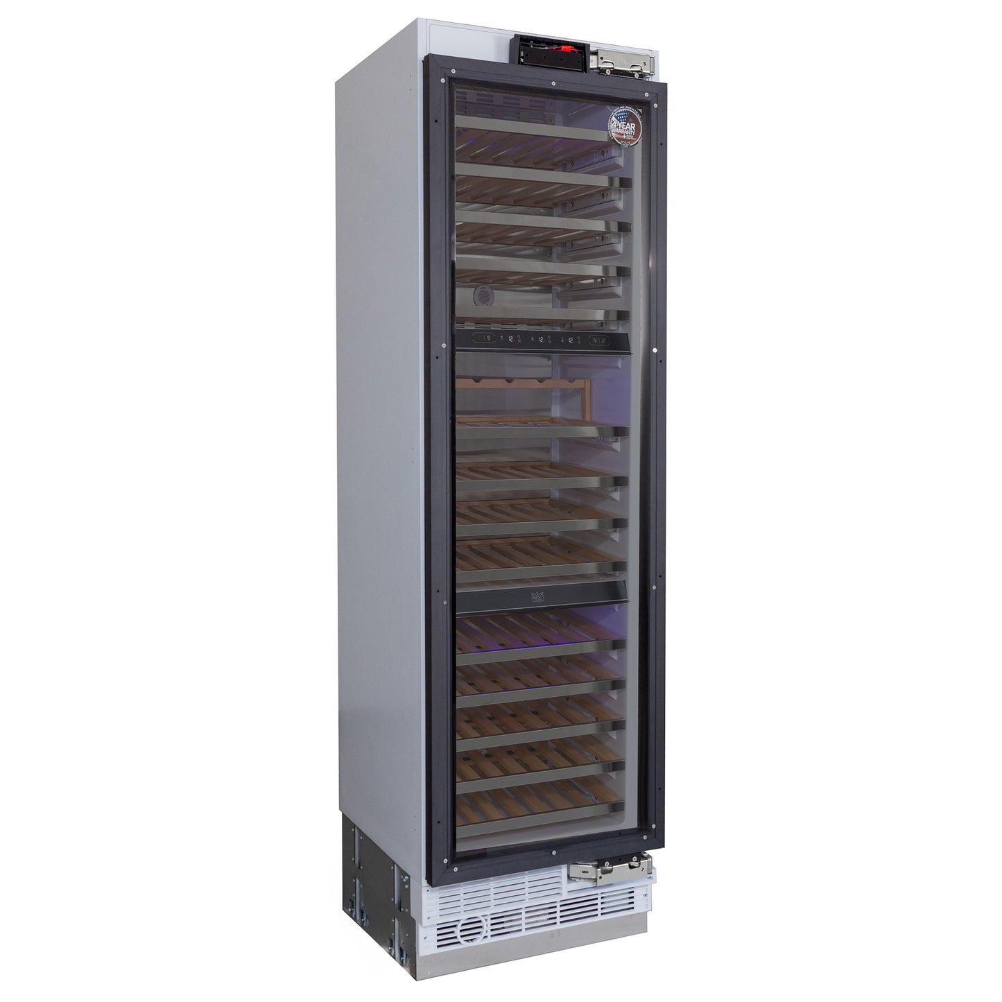 Kucht - 24-in Built-in Panel Ready Three Zones Wine Cooler - Stainless Steel