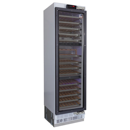 Kucht - 24-in Built-in Panel Ready Three Zones Wine Cooler - Stainless Steel