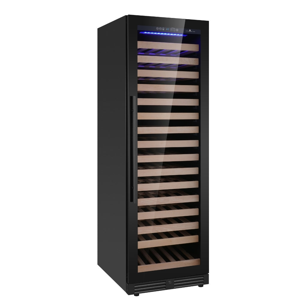 KingsBottle Upright Single Zone Large Wine Cooler With Low-E Glass Door