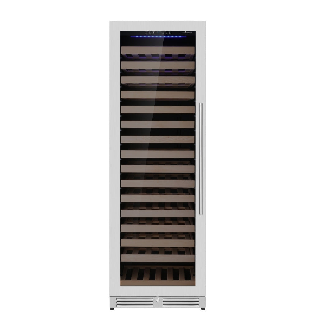 KingsBottle Upright Single Zone Large Wine Cooler With Low-E Glass Door