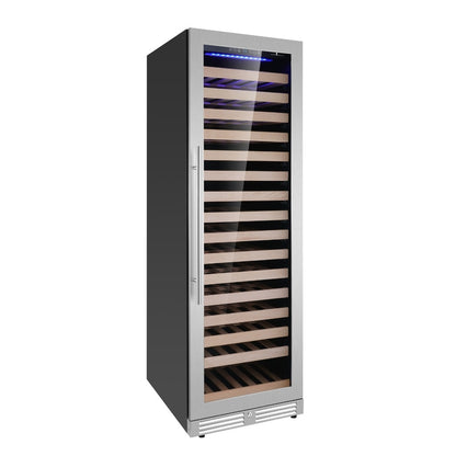 KingsBottle Upright Single Zone Large Wine Cooler With Low-E Glass Door