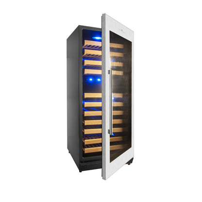 KingsBottle 100 Bottle Upright Dual Zone Wine Fridge For Home