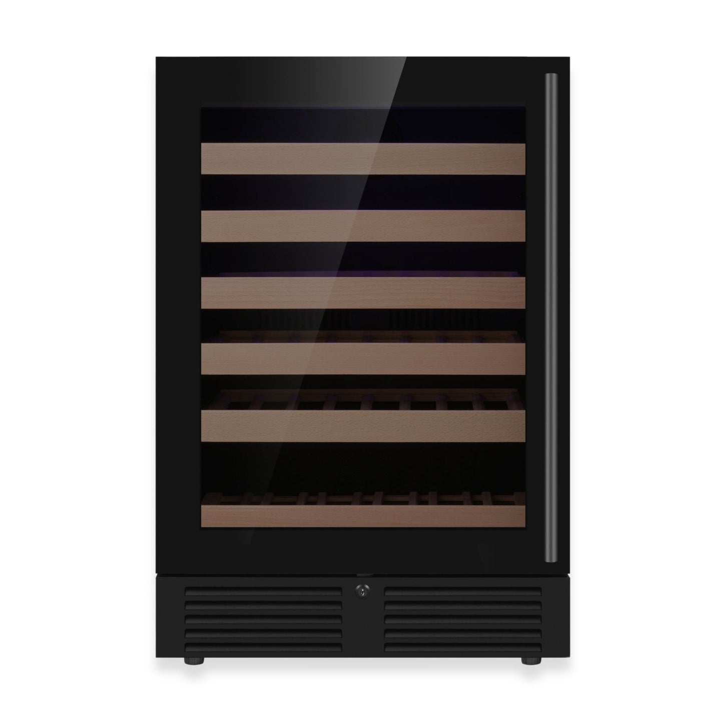 KingsBottle 24-Inch Under-Counter Dual Zone Wine Cooler with Low-E Glass Door With Stainless Steel Trim Right Hand Hinge