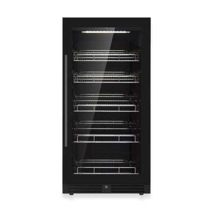 KingsBottle 389 Cans Capacity Upright Beverage Refrigerator With Low-E Glass Door Left Hand Hinge