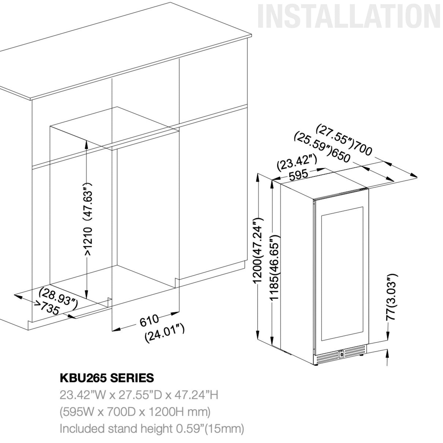 KingsBottle 389 Cans Capacity Upright Beverage Refrigerator With Low-E Glass Door Left Hand Hinge