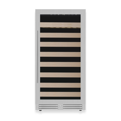 KingsBottle 47-Inch Height Single Zone Wine Cooler with Low-E Glass Door With Stainless Steel Trim Right Hand Hinge