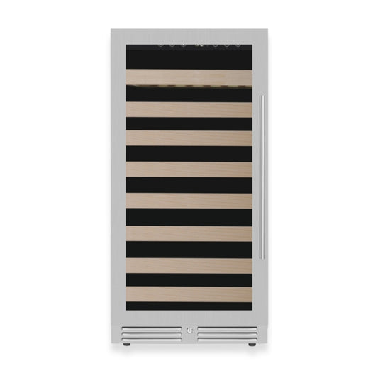 KingsBottle 47-Inch Height Single Zone Wine Cooler with Low-E Glass Door With Stainless Steel Trim Right Hand Hinge