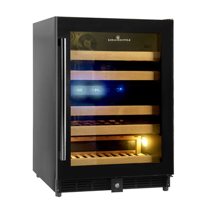 KingsBottle 44 Bottles 24 Inch Under Counter Dual Zone Wine Cooler Drinks