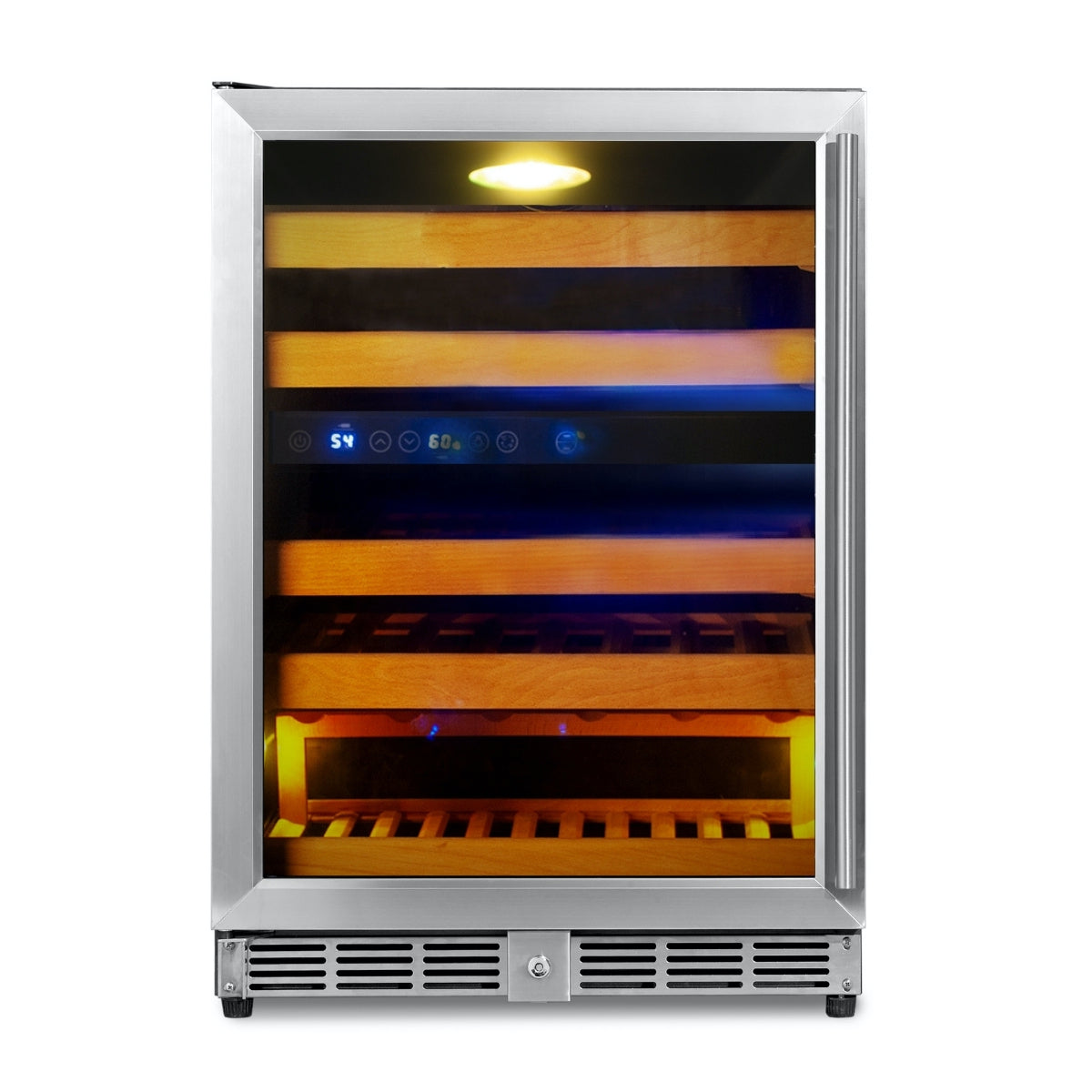 KingsBottle 44 Bottles 24 Inch Under Counter Dual Zone Wine Cooler Drinks