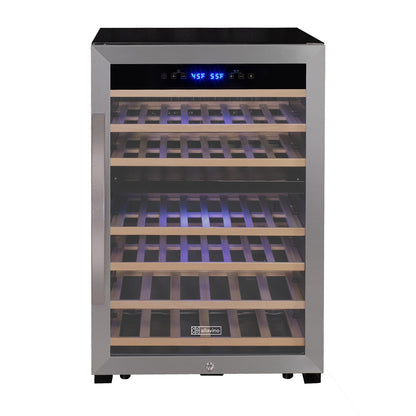 Allavino Cascina Series 47 Bottle Dual Zone Freestanding Wine Cooler Refrigerator with Stainless Steel Door