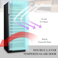 Lanbo Appliances 165 Bottle Single Zone Wine Cooler