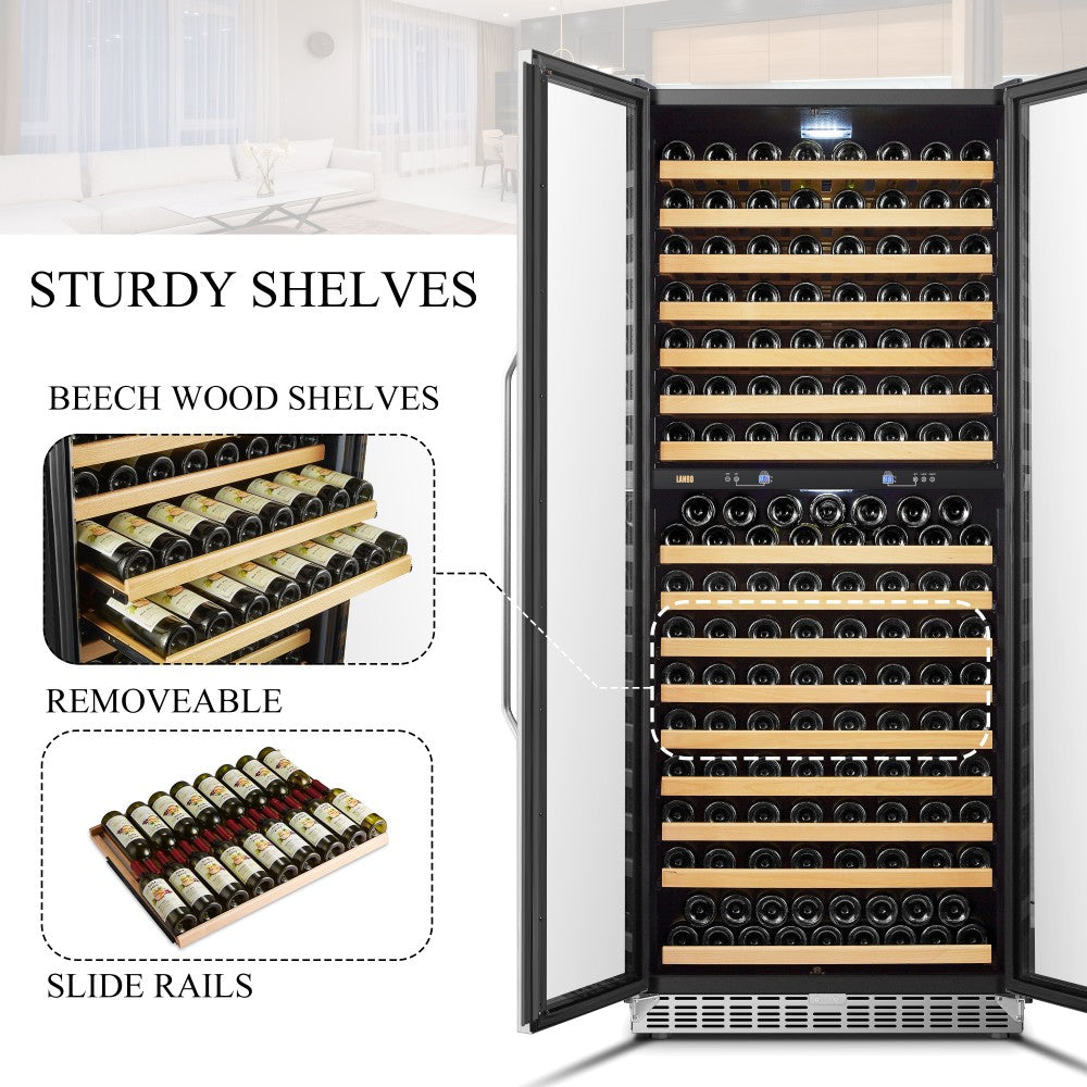 Lanbo Appliances Appliances Luxury 287 Bottles Dual Door Wine Cooler