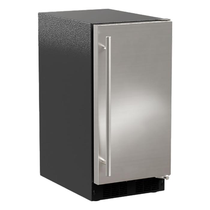 Marvel 15-In Low Profile Built-In Crescent Ice Machine Stainless Steel Solid Reversible Door