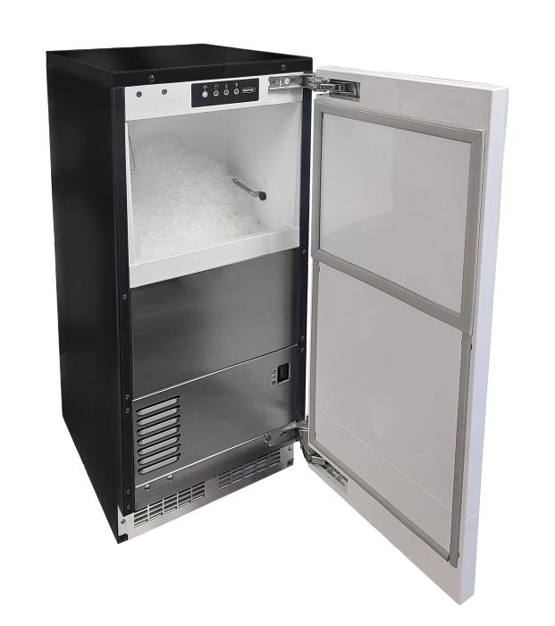 Marvel 15 inch Low Profile Nugget Ice Machine Pump Panel Ready Solid Reversible Door