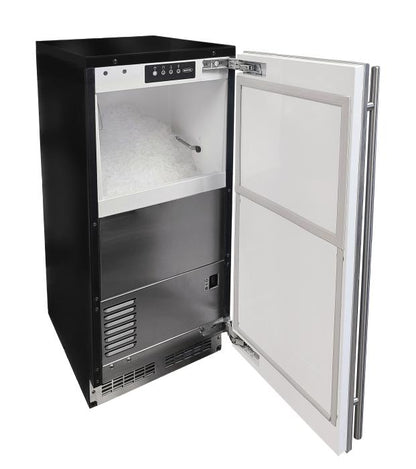 Marvel 15 inch Low Profile Nugget Ice Machine Pump  Stainless Steel Solid Reversible Door