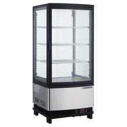 Maxx Cold X-Series 4-Sided Glass Two-Door Pass-Thru Merchandiser Refrigerator