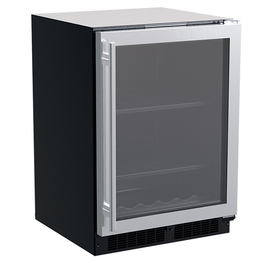 Marvel 24-In Built-In Beverage Center With 3-In-1 Convertible Shelves Panel Ready Glass Reversible Door