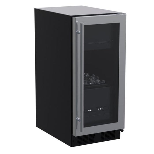 Marvel 15-In Built-In Clear Ice Machine Stainless Steel Glass Reversible Door