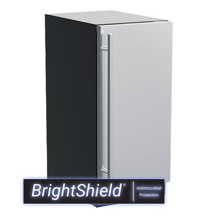 Marvel 15-In Built-In Clear Ice Machine With Factory-Installed Pump, BrightShield Lighting Stainless Steel Solid Reversible Door