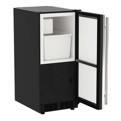 Marvel 15-In Built-In Crescent Ice Machine Stainless Steel Solid Reversible Door