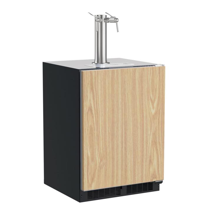 Marvel 24-in Built-in Dispenser with Twin Wine & Beverage Tap Panel Ready Solid Reversible Door
