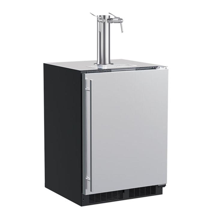 Marvel 24-in Built-in Dispenser with Twin Wine & Beverage Tap Stainless Steel Solid Reversible Door