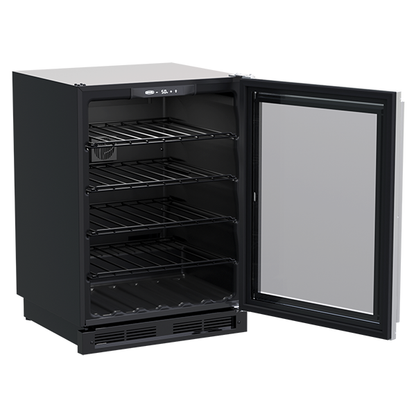 Marvel 24-In Built-In Single Zone Wine Refrigerator Stainless Steel Glass Reversible Door