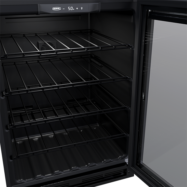 Marvel 24-In Built-In Single Zone Wine Refrigerator Stainless Steel Glass Reversible Door