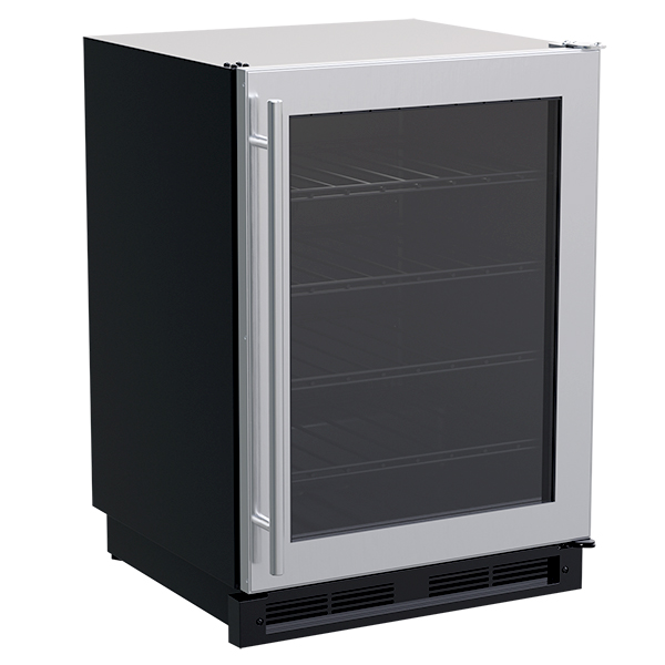 Marvel 24-In Built-In Single Zone Wine Refrigerator Stainless Steel Glass Reversible Door