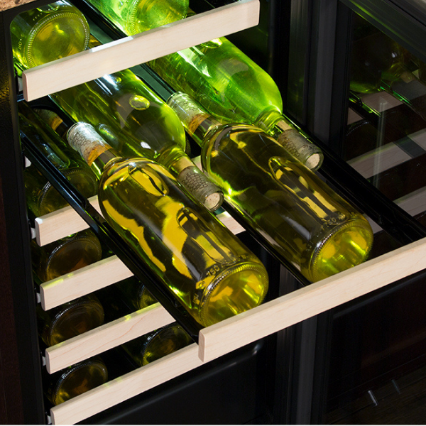Marvel 15-In Built-In High-Efficiency Single Zone Wine Refrigerator Stainless Steel Glass Reversible Door